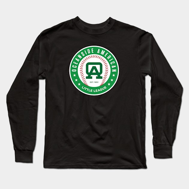 OALL League Logo - Green Long Sleeve T-Shirt by Oceanside American Little League